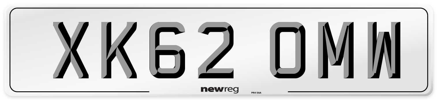XK62 OMW Number Plate from New Reg